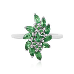 Anillo en plata con Tsavorita