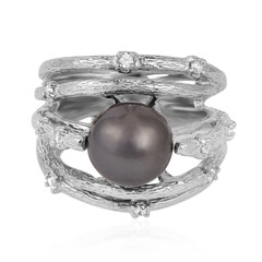 Anillo en plata con Perla cultivada de Tahití (TPC)