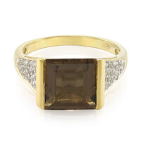 Anillo en plata con Cuarzo ahumado