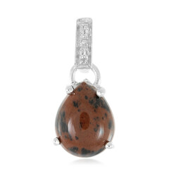 Colgante en plata con Obsidiana caoba