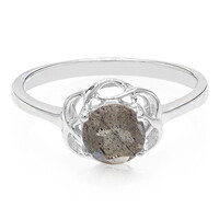 Anillo en plata con Espectrolita