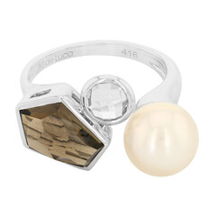 Anillo en oro con Cuarzo ahumado
