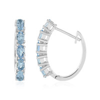 Pendientes en plata con Aguamarina