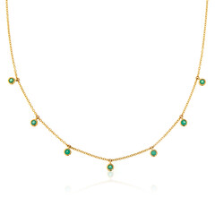 Collar en oro con Esmeralda de Zambia AAA (de Melo)