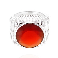 Anillo en plata con Ágata roja