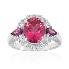 Anillo en plata con Topacio rosa