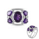 Anillo en plata con Amatista de Marruecos