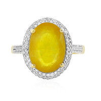 Anillo en plata con Zafiro amarillo de Madagascar