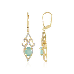 Pendientes en plata con Grandidierita