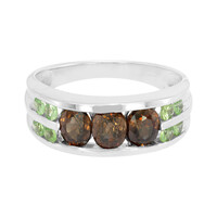 Anillo en plata con Zircón chocolate