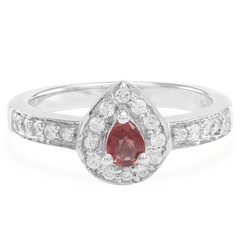 Anillo en plata con Rubí de Malawi