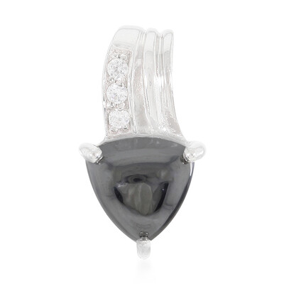 Colgante en plata con Hematita negra