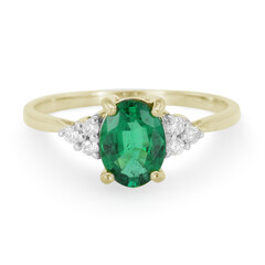 Anillo en plata con Esmeralda de Rusia AAA