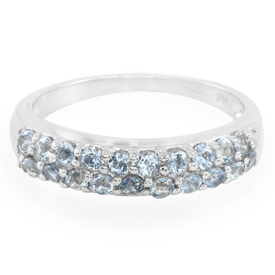 Anillo en plata con Aguamarina Santa Teresa