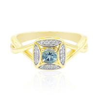 Anillo en oro con Aguamarina Santa María africana