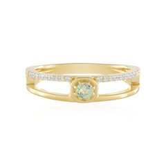 Anillo en plata con Esmeralda de Rusia