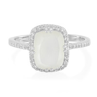 Anillo en plata con Piedra de Luna blanca