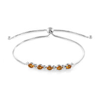 Brazalete en plata con Citrino