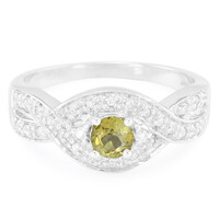 Anillo en plata con Turmalina cuprífera