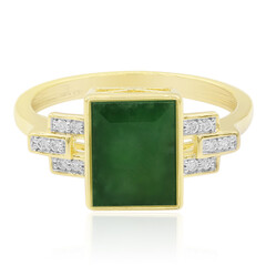 Anillo en oro con Jadeita imperial