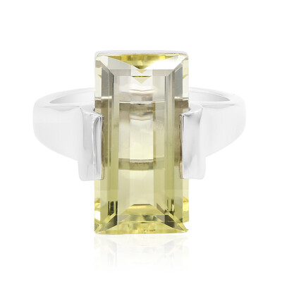 Anillo en plata con Cuarzo del Amazonas
