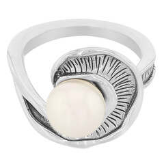 Anillo en plata con Perla de Akoya