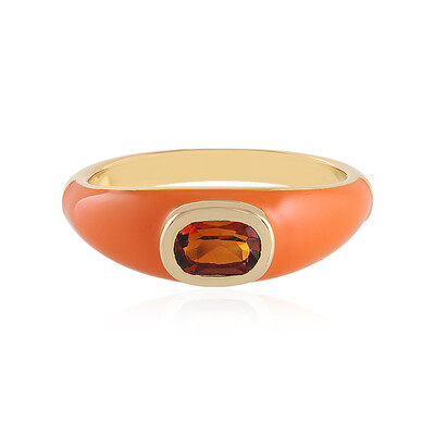 Anillo en plata con Citrino Brandy