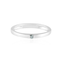Anillo en plata con Diamante I3 azul cielo