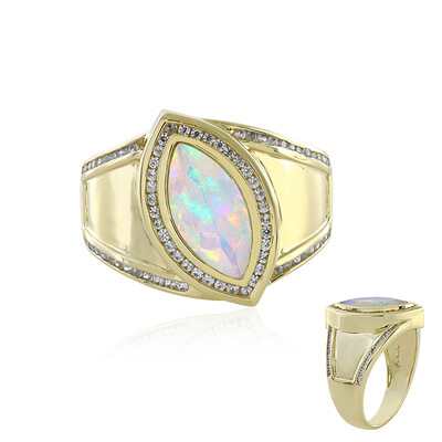 Anillo en oro con Ópalo Welo AAA (de Melo)