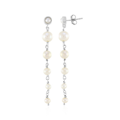 Pendientes en plata con Perla Freshwater