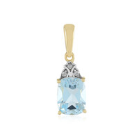 Colgante en plata con Topacio azul cielo