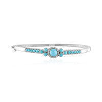 Brazalete en plata con Turquesa bella durmiente (Faszination Türkis)