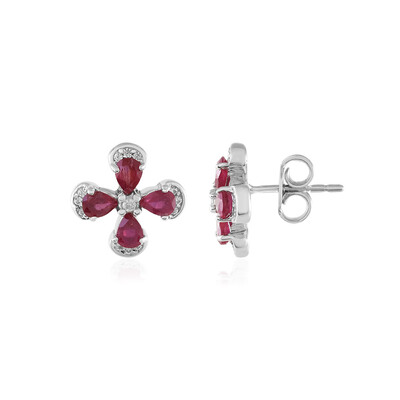 Pendientes en plata con Rubí de Madagascar