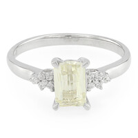 Anillo en plata con Cuncita amarillo canario