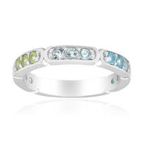 Anillo en plata con Topacio blanco