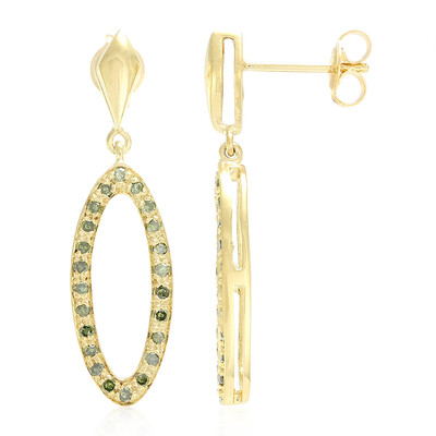 Pendientes en plata con Diamante fantasía