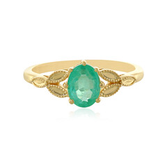 Anillo en plata con Esmeralda de Rusia