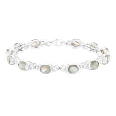 Brazalete en plata con Labradorita