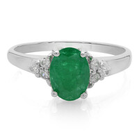 Anillo en plata con Esmeralda de Bahía