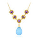 Collar en plata con Calcedonia agua
