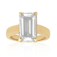 Anillo en plata con Topacio blanco