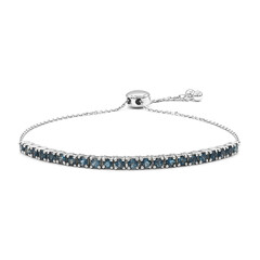 Brazalete en oro con Topacio azul de Londres