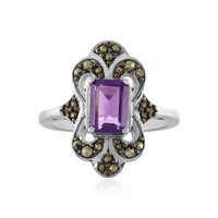 Anillo en plata con Amatista de Marruecos