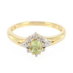 Anillo en plata con Turmalina cuprífera