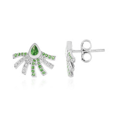 Pendientes en plata con Tsavorita de Tanzania