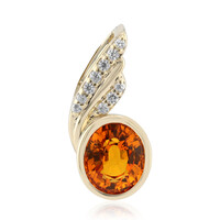 Colgante en oro con Zafiro naranja de Ban Ka Cha