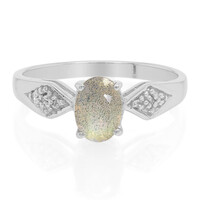 Anillo en plata con Labradorita