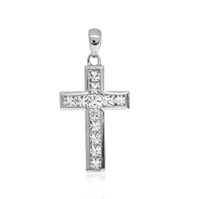 Colgante en plata con Topacio blanco