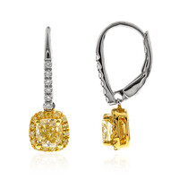 Pendientes en oro con Diamante amarillo SI2 (CIRARI)