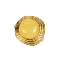 Anillo en plata con Ámbar báltico